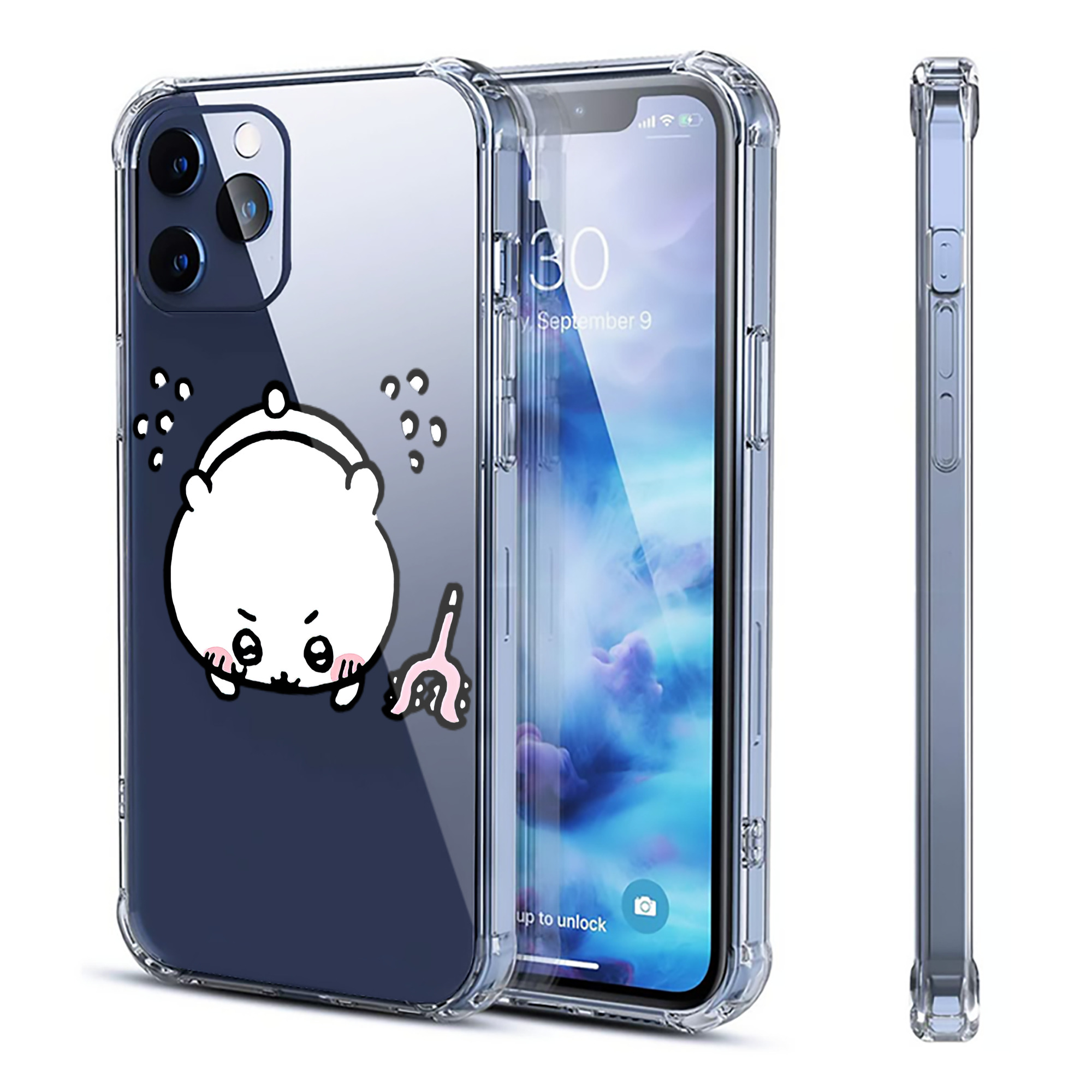 （画像用） ちいかわ ちいかわ Chii-kawa chiikawa 【iPhone 12シリーズ対応】透明スマホケース（クリアソフトケース）